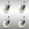 Service Caster 4 Inch SS Nylon Wheel Swivel 3/8 Inch Threaded Stem Caster Set SCC-SSTS20S414-NYS-381615-4 - alternate 3